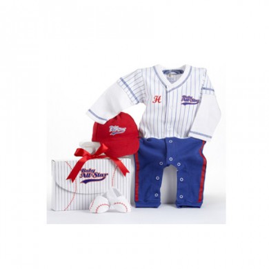 Big Dreamzzz - Baby Baseball Three-Piece Layette Set in All-Star Gift Box 