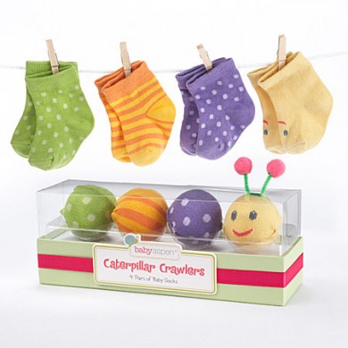 Caterpillar Crawlers Baby Socks Gift Set 