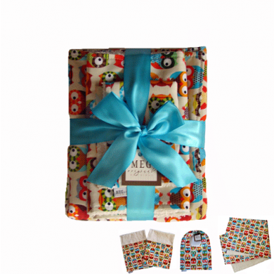 Owl Baby Blanket Gift Set