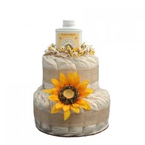 Little Sunflower 2-Tier Organic Diaper Cake