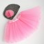 Pink and Gray Baby Ballerina Tutu Set